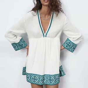 ZARA WHITE DRESS 👗 💙